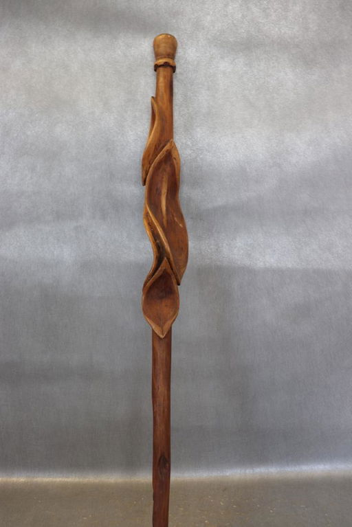 Antique Hand Carved Wooden Walking Stick