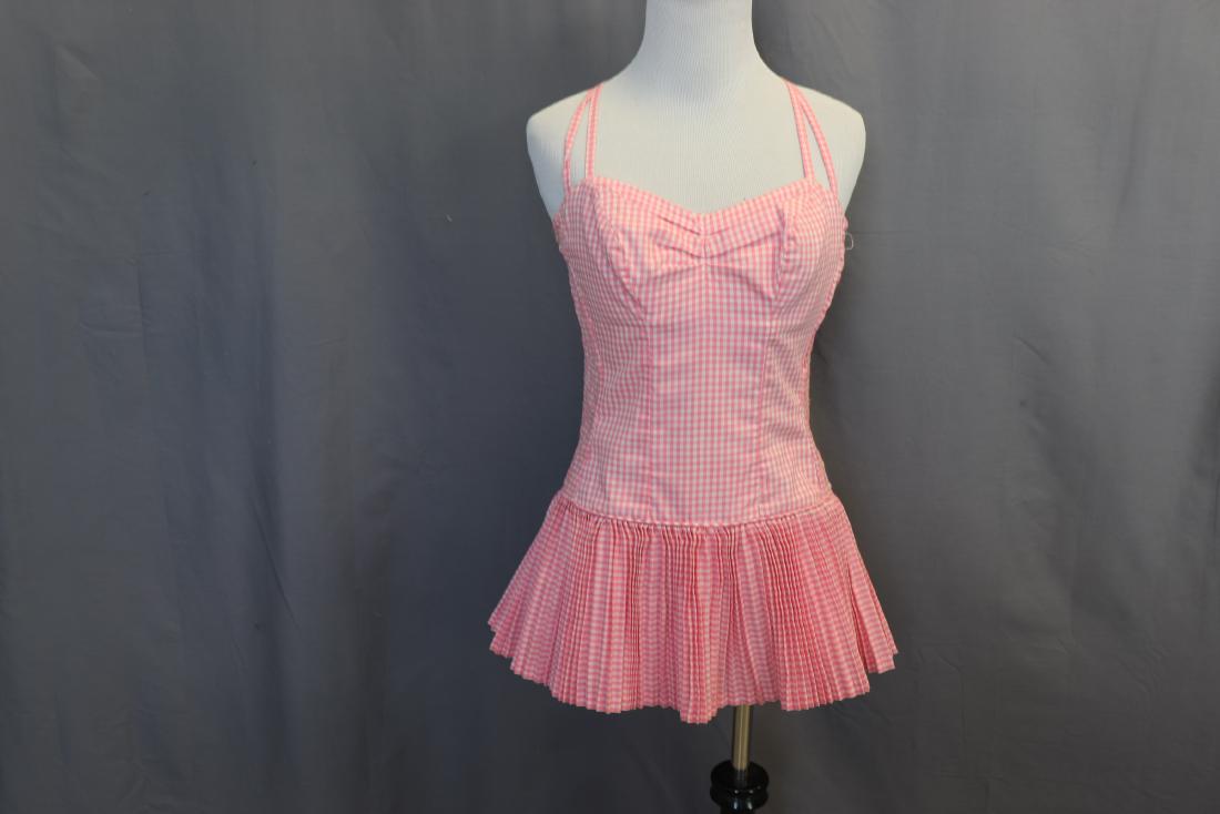 pink gingham bathing suit