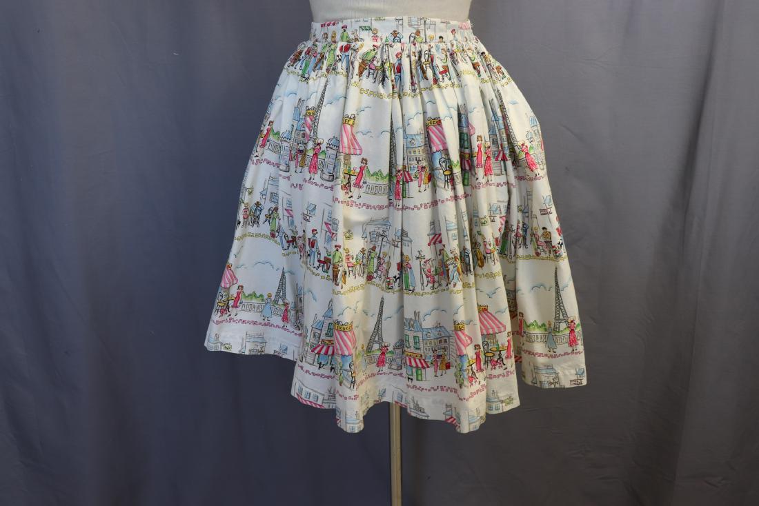 Vintage Paris Novelty Print Circle Skirt (1 of 5)