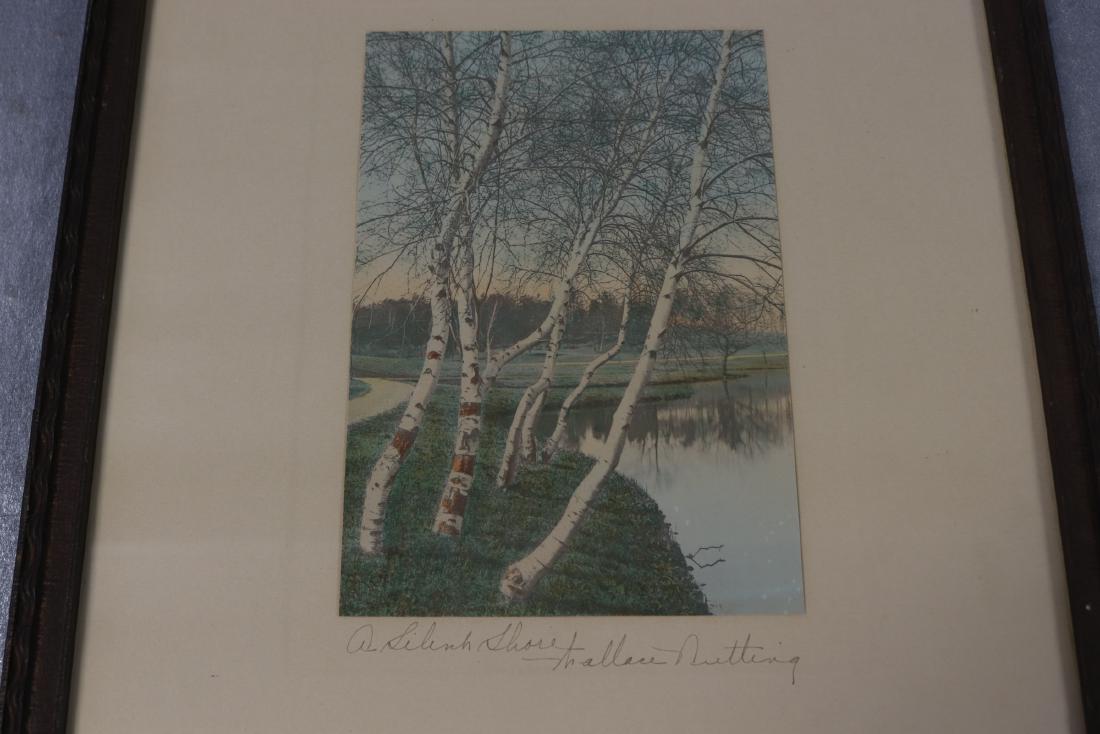 Wallace Nutting, "A Silent Shore", pencil signed: approx. 4 3/8 x 6 1/2 not including frame, pencil signed