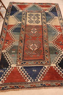 Antique Persian Carpet: approx. 7.6 x 4.10, some wear see photo's