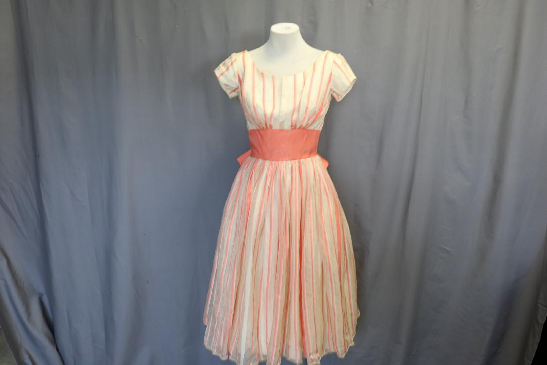 1950's Silk Chiffon Party Dress W Wide Sweep, by Kay (1 of 15)