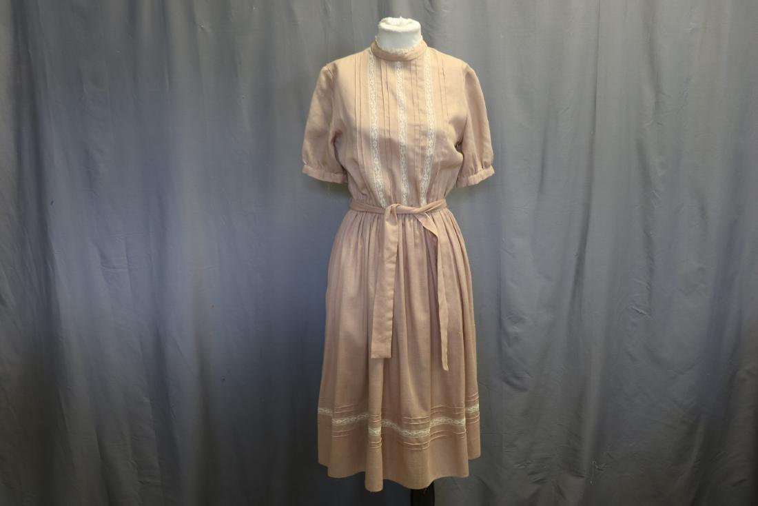 Vintage Rayon Dress with Lace Inserts (1 of 3)