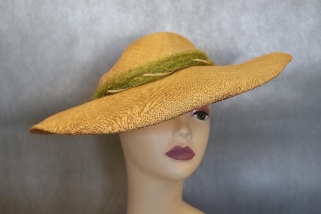 1930's Wide Brim Straw Hat (1 of 7)
