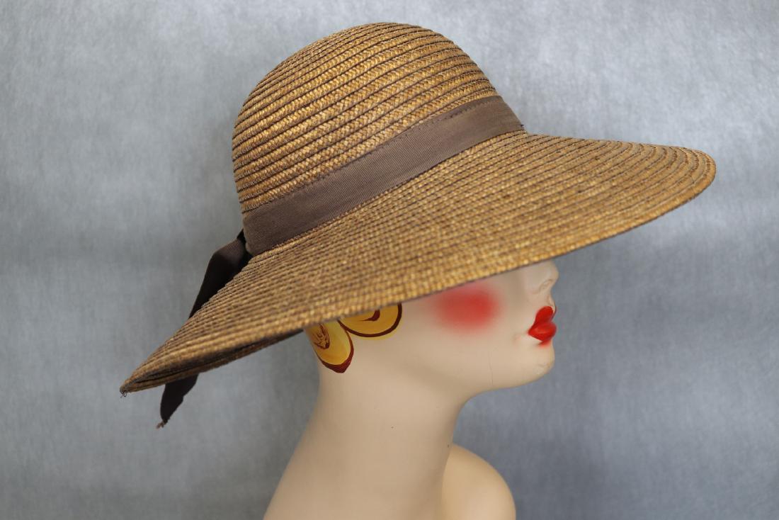 Vintage Wide Brim Straw Beach Hat (1 of 4)