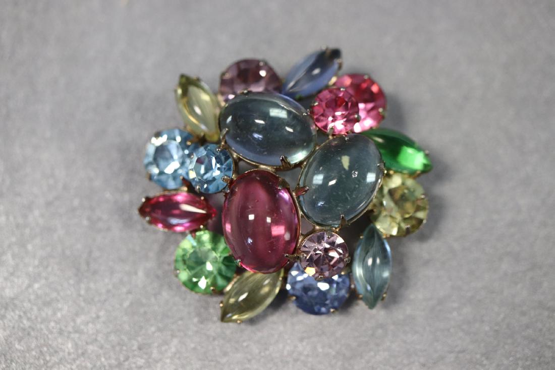 Large Vintage Multi Color Brooch (1 of 3)