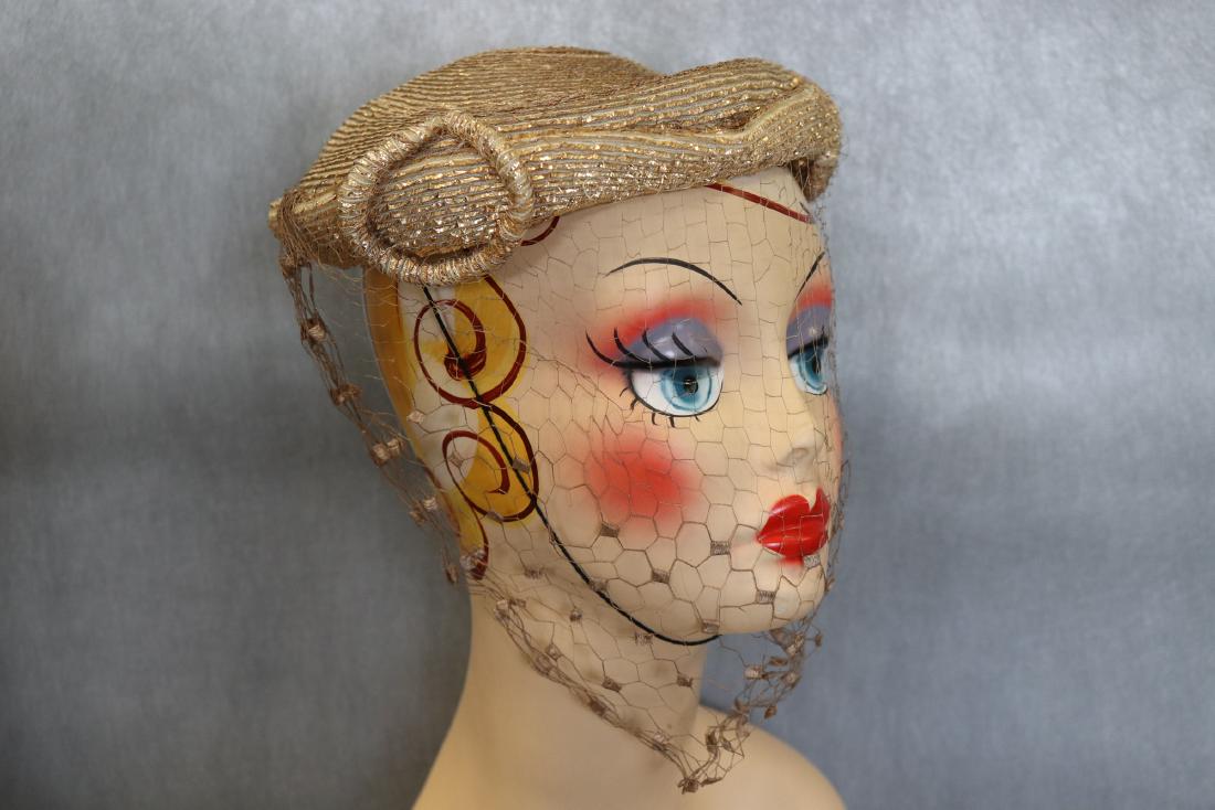 Vintage Gold Lame 'Larose'  Capulet Hat (1 of 6)