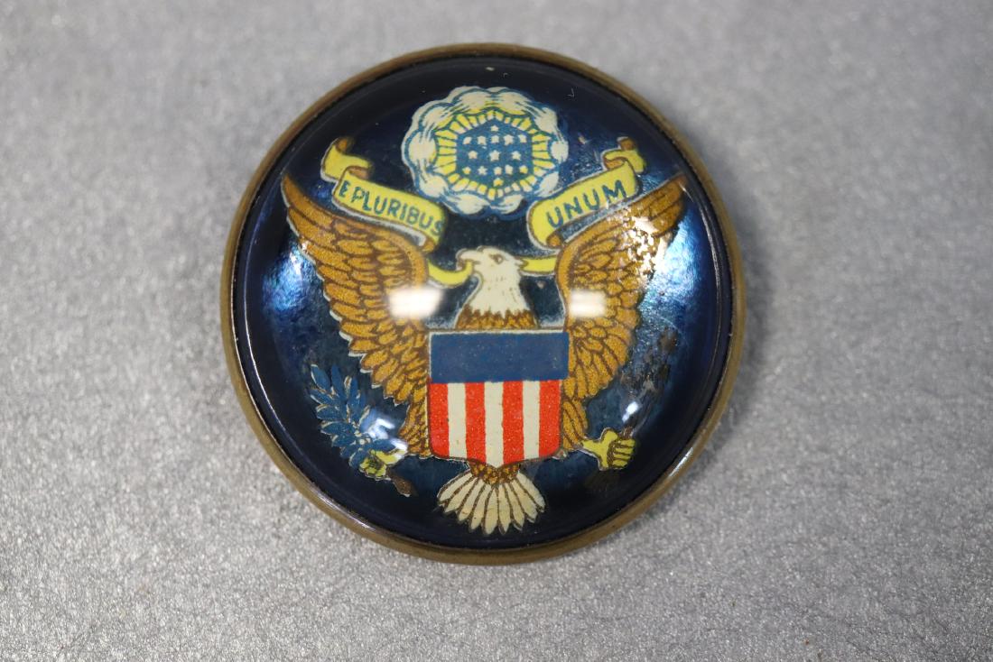 Antique Horse Bridle Rosette Glass Dome Brooch (1 of 4)