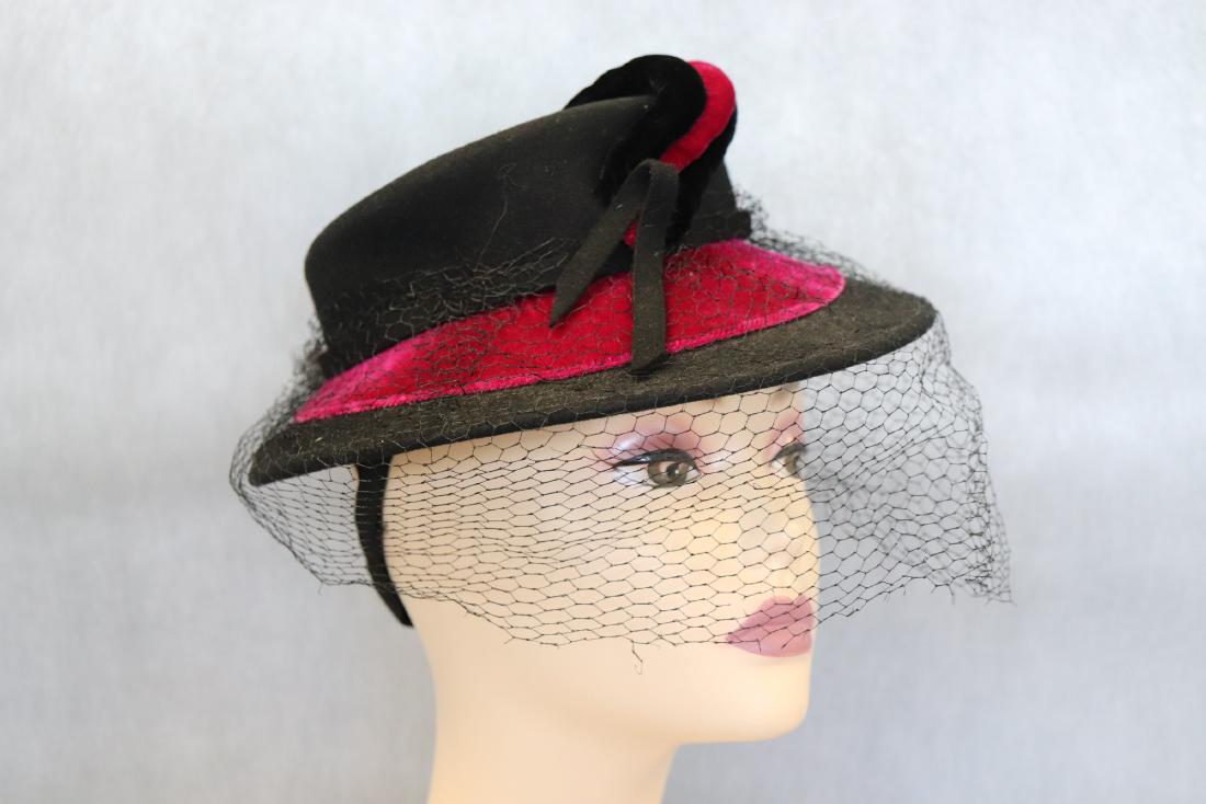 Vintage Black Wool Hat From "Berkshire" (1 of 6)