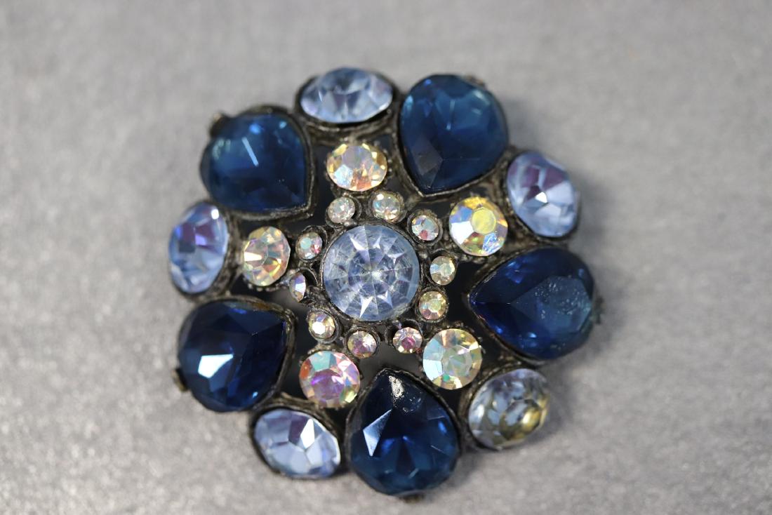 Antique Brooch w Blue Stones (1 of 4)
