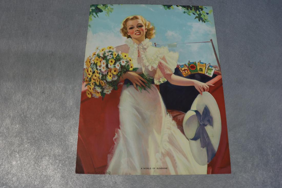 Vintage Signed Cigarette Advertisement (1 of 5)