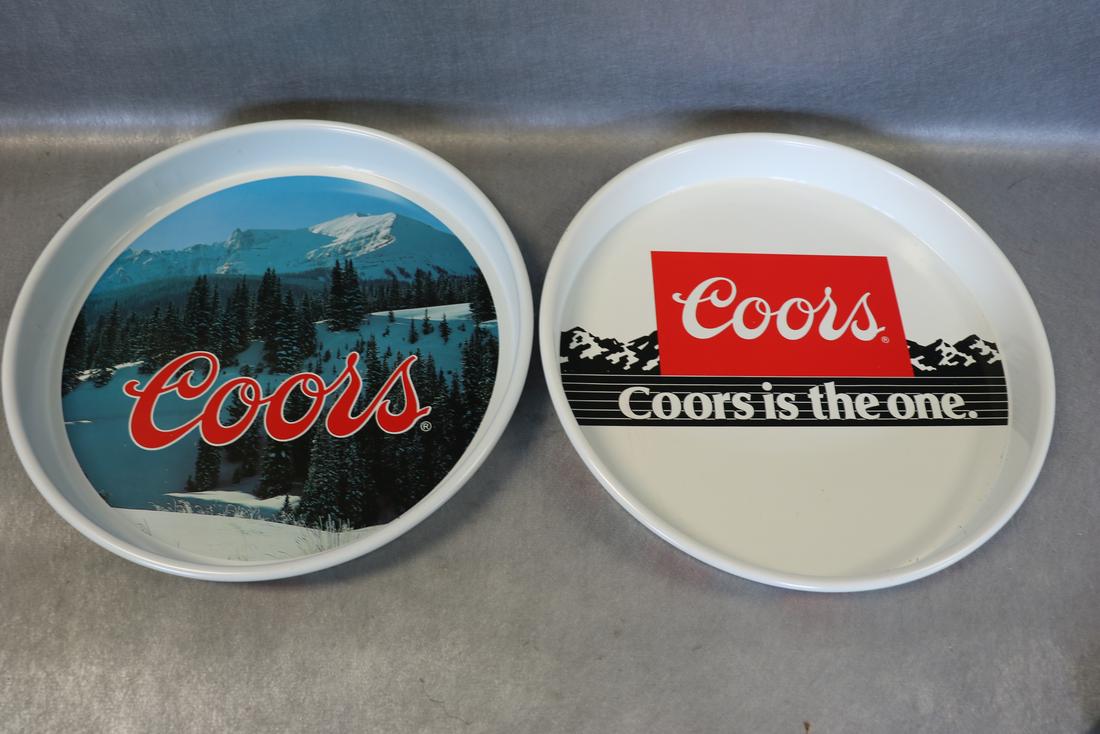 Lot of 2 Vintage Coors Beer Advertising Trays (1 of 7)