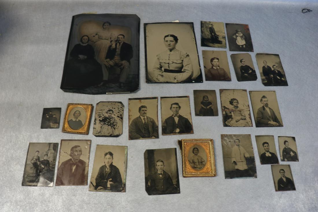 Lot Antique Tin Type Photographs (1 of 6)