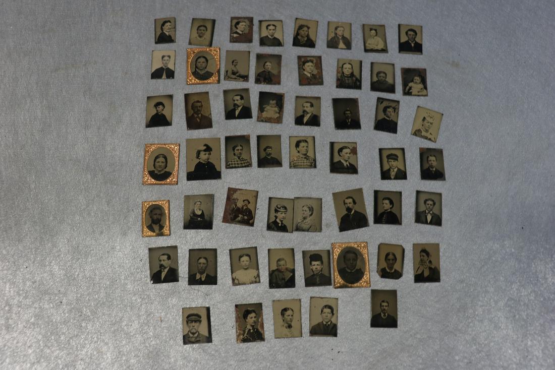 Large Lot Antique Mini Tintype Photographs (1 of 7)