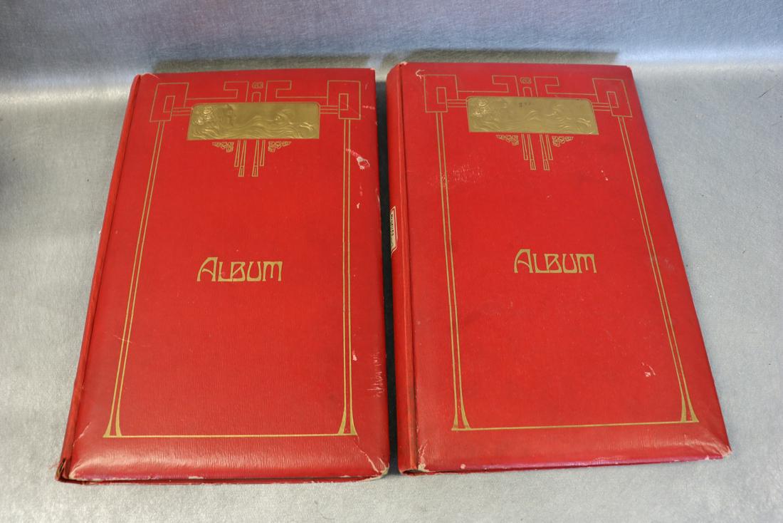 Lot of 2 Antique 1913 Post Card Albums (1 of 9)