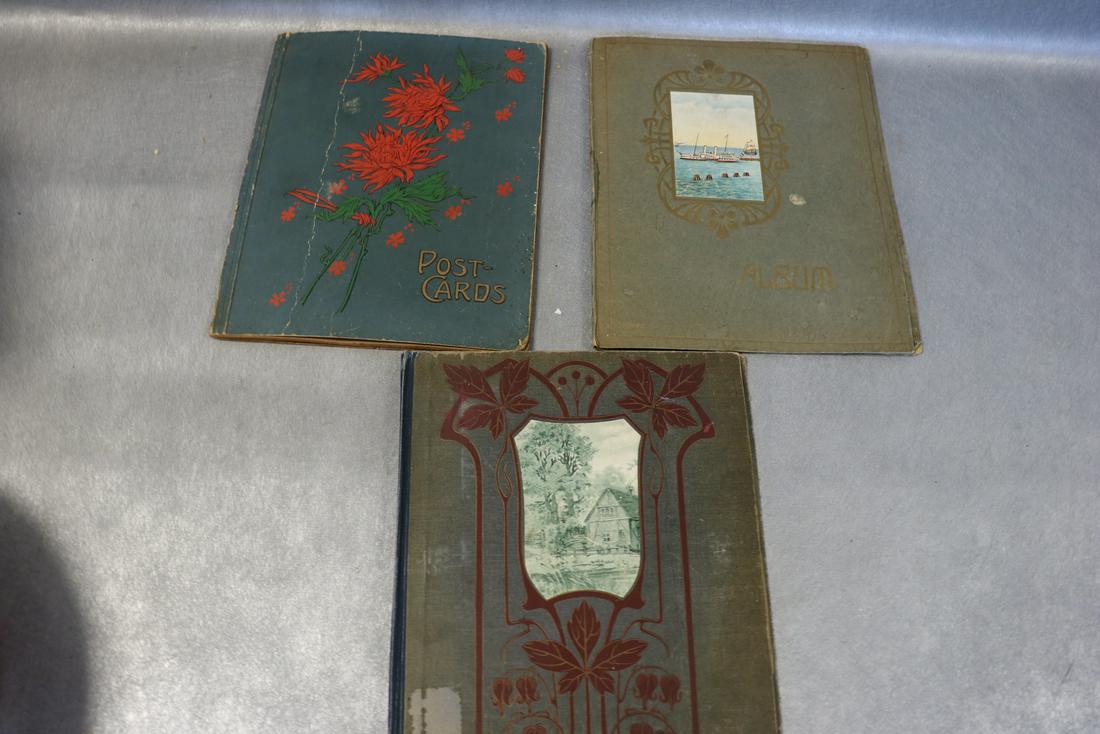 Lot of 3 Antique Scrap Books W Postcards (1 of 10)