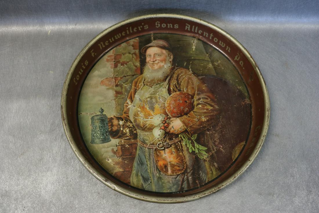 Vintage Louis F. Neuweiler's Son's Beer Ad Tray (1 of 4)