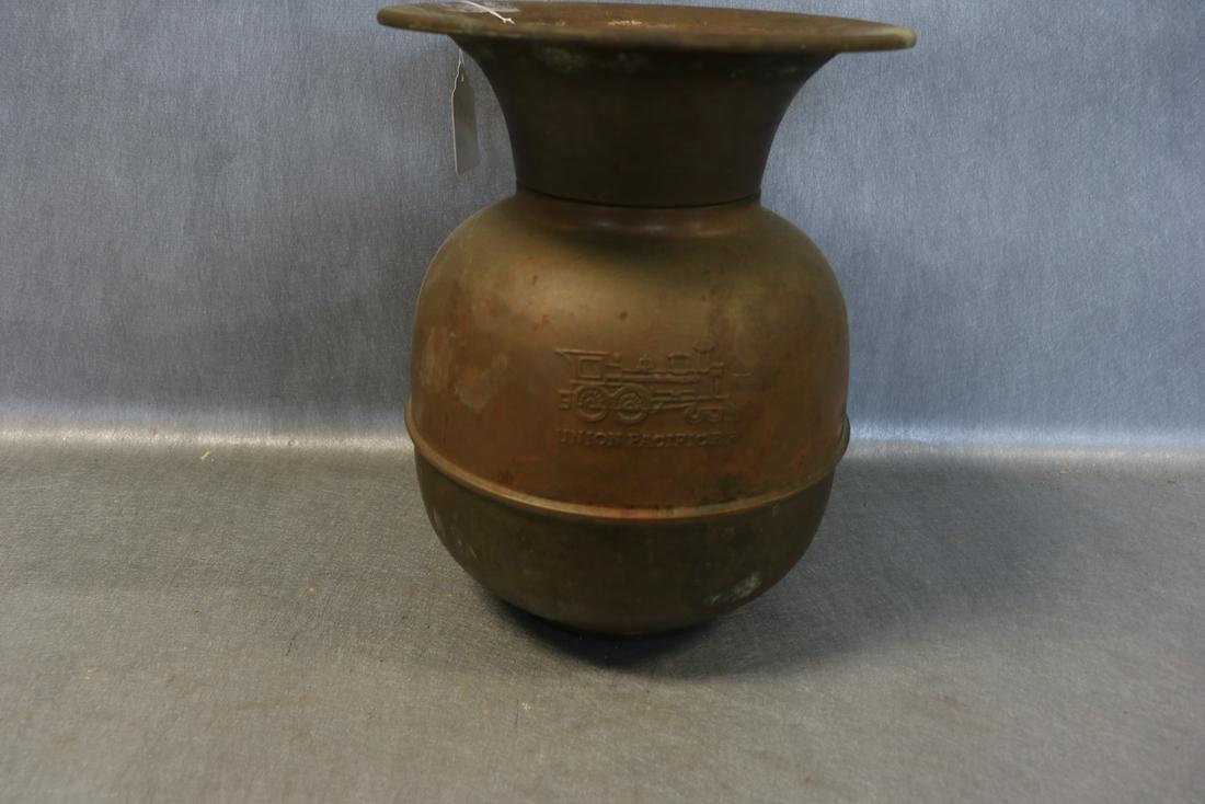 Union Pacific Railroad Brass & Copper Spittoon (1 of 5)