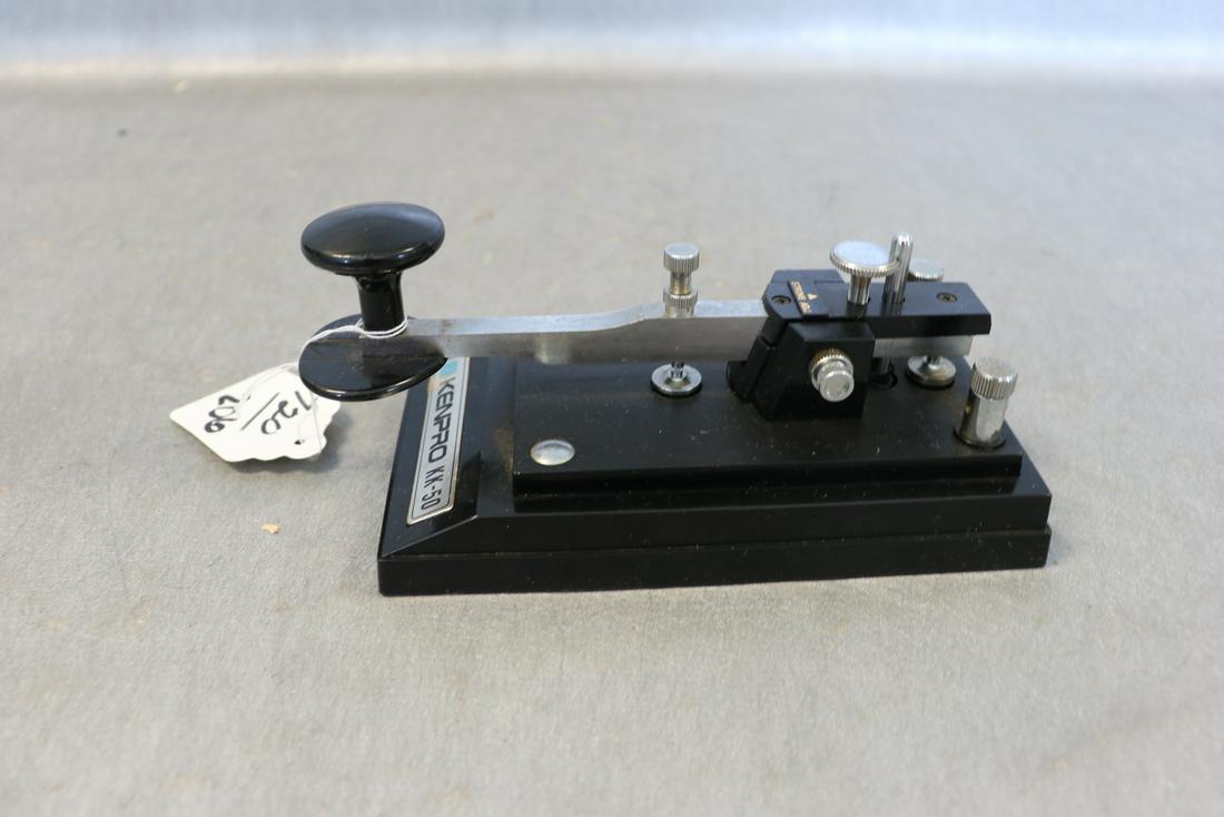 Vintage Kenpro KK-50 Morse Code Telegraph Key: Approx. 3x6.5", see photos for condition. Untested.