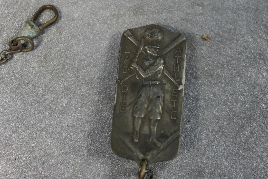 C. 1920 Laddie Athlete Baseball Watch Fob (1 of 2)