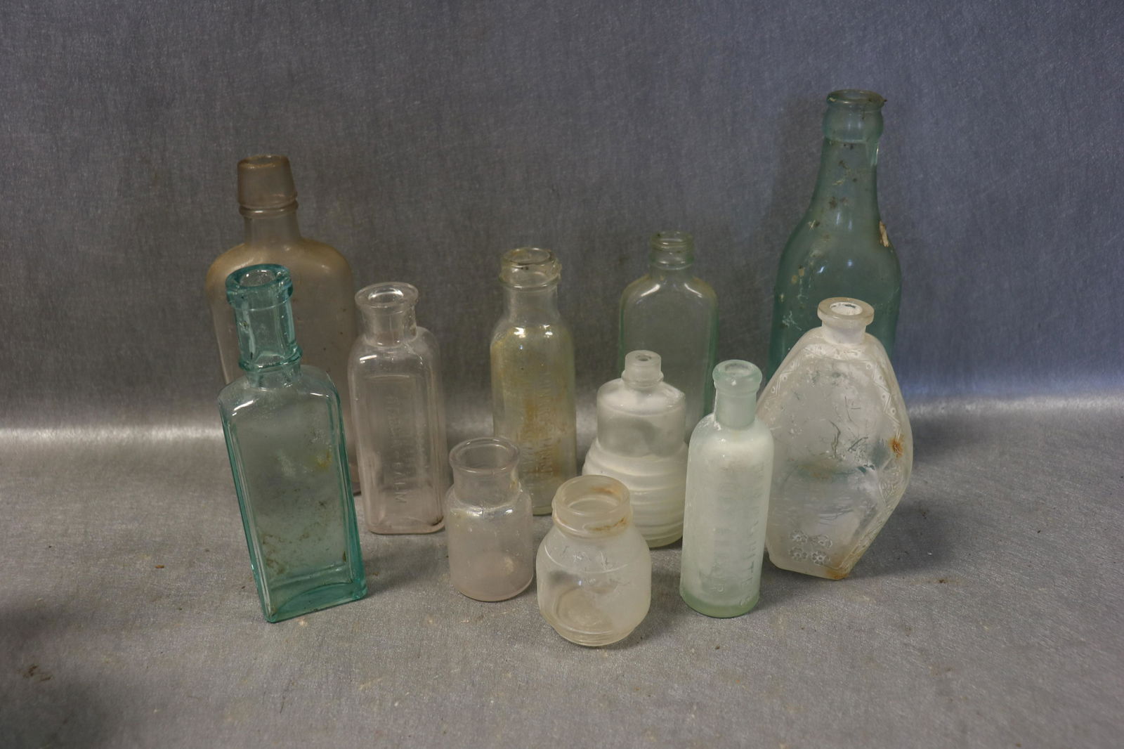Lot of 11 Antique Glass Bottles (1 of 9)