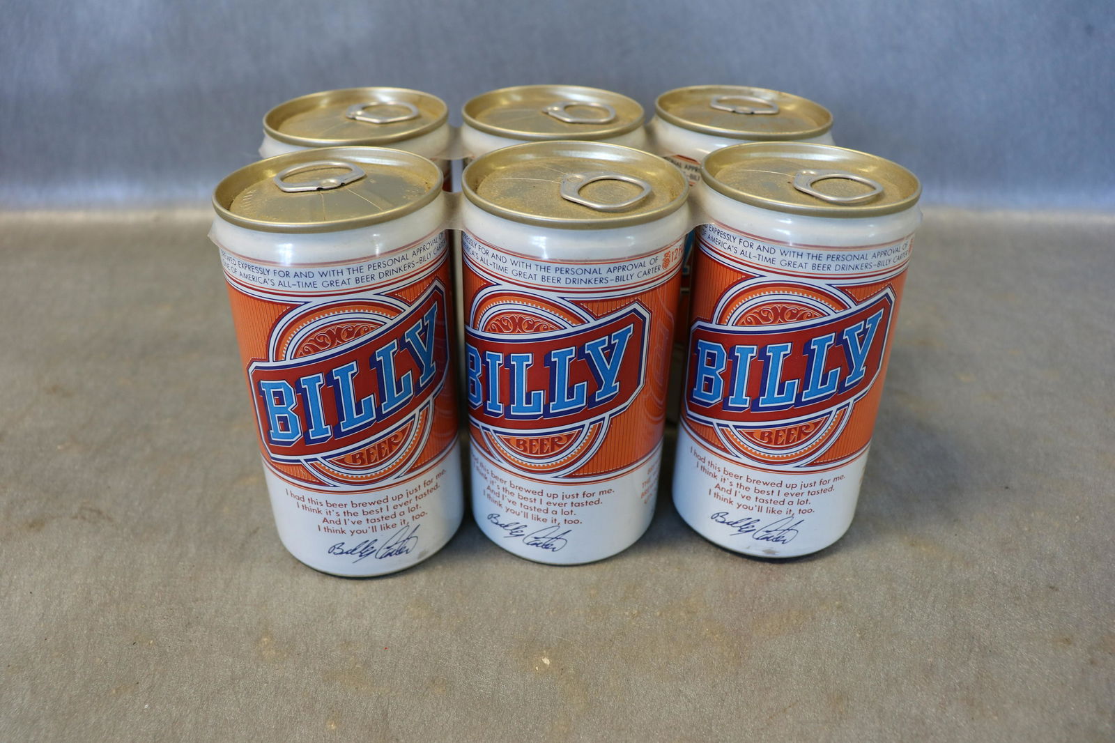 Vintage Unopened 6 pack Billy Beer: unopened