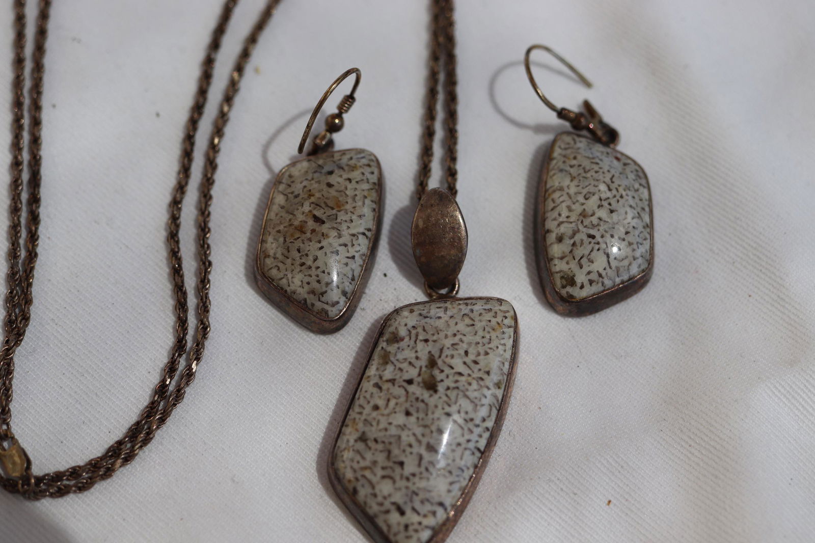 Artist Hand Made Necklace Pendant & Earring Set (1 of 5)