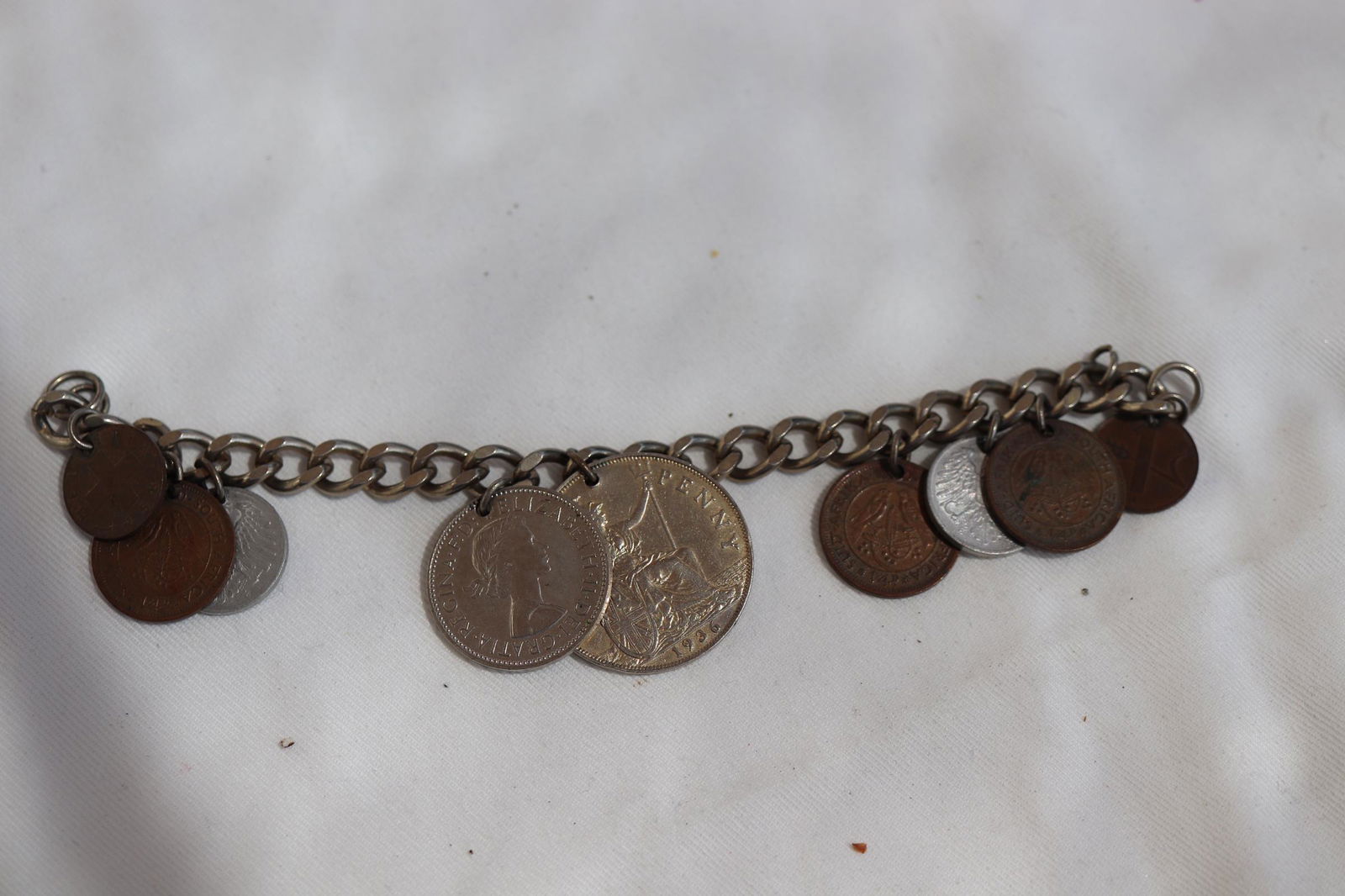 Vintage Foreign Coin Charm Bracelet (1 of 4)