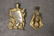 Lot of 2 Vintage Gold tone Egyptian Necklace Pendants