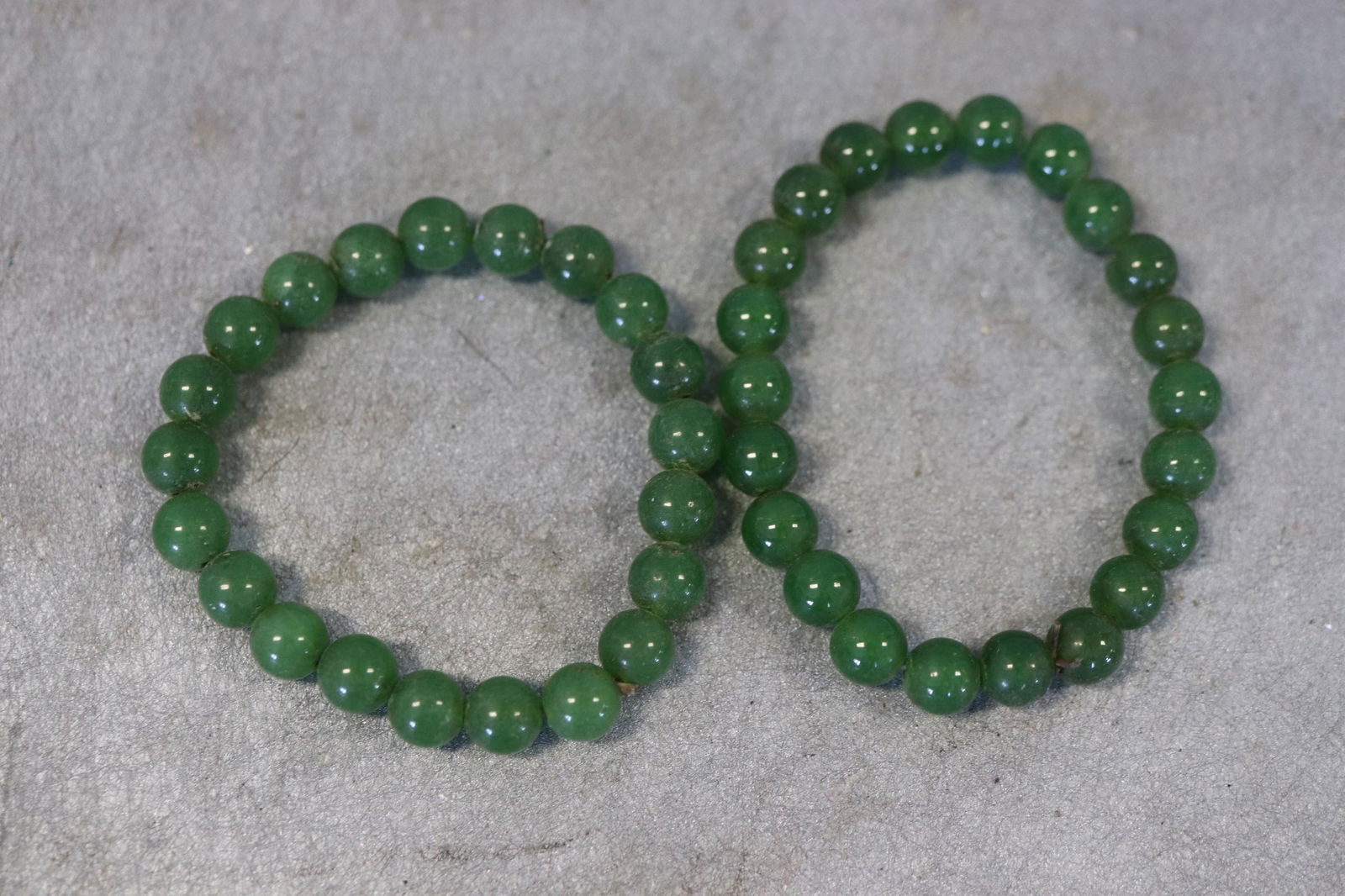 2 Jade Beaded Bracelets (1 of 2)