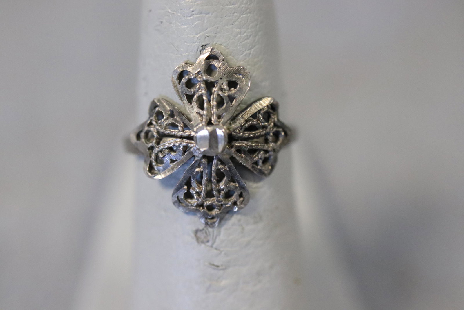 Sterling Marcasite Ring: dainty ring with marcasite