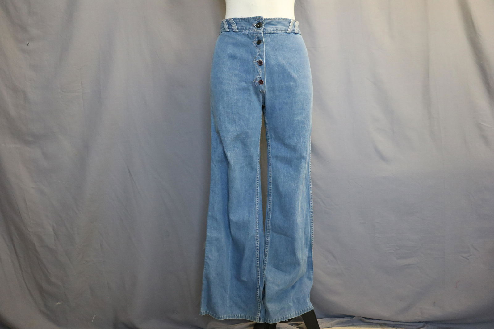 1970's Button Fly Wide Leg Jeans (1 of 6)