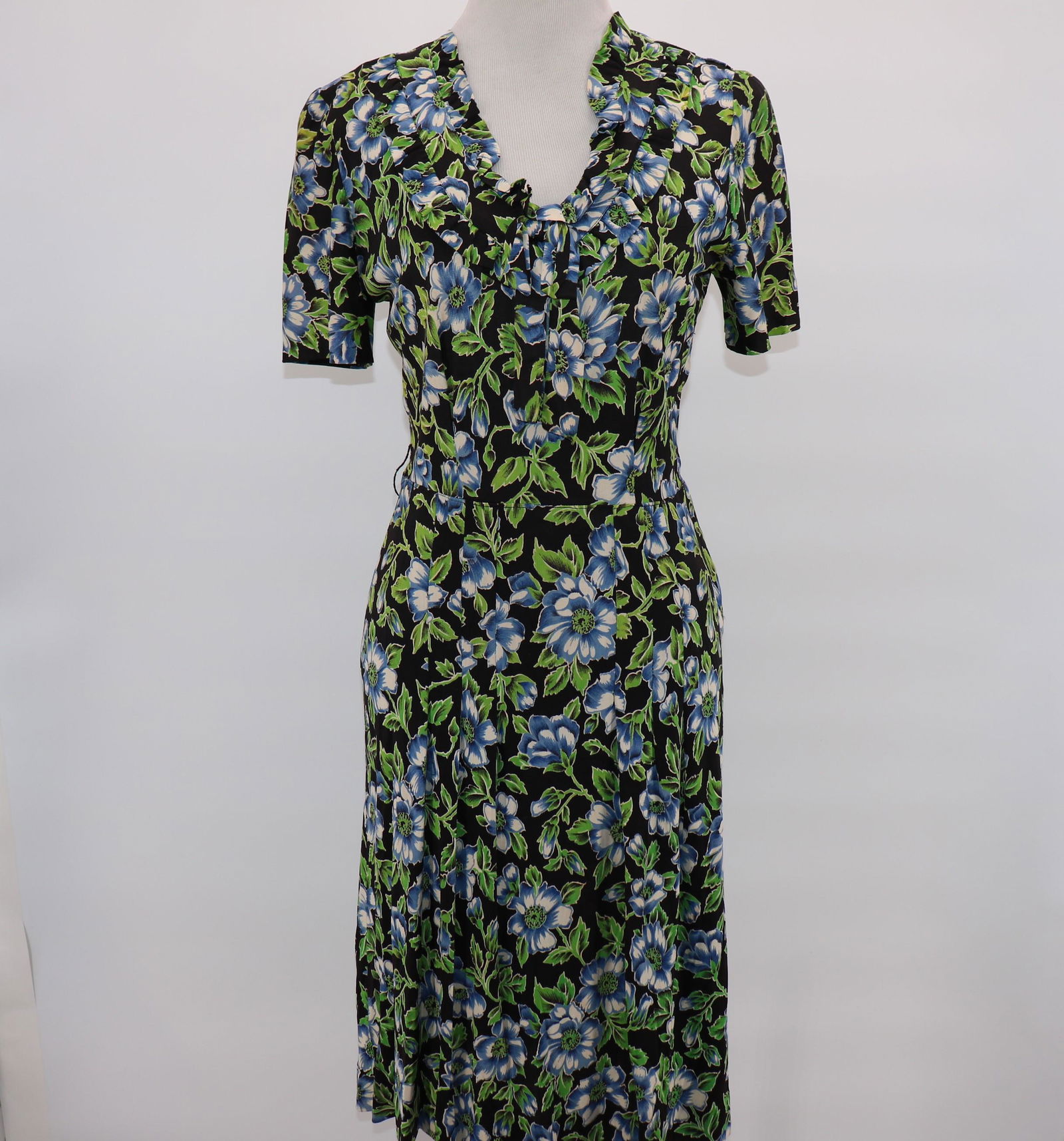 Vintage 1940's Printed Knit Dress (1 of 4)