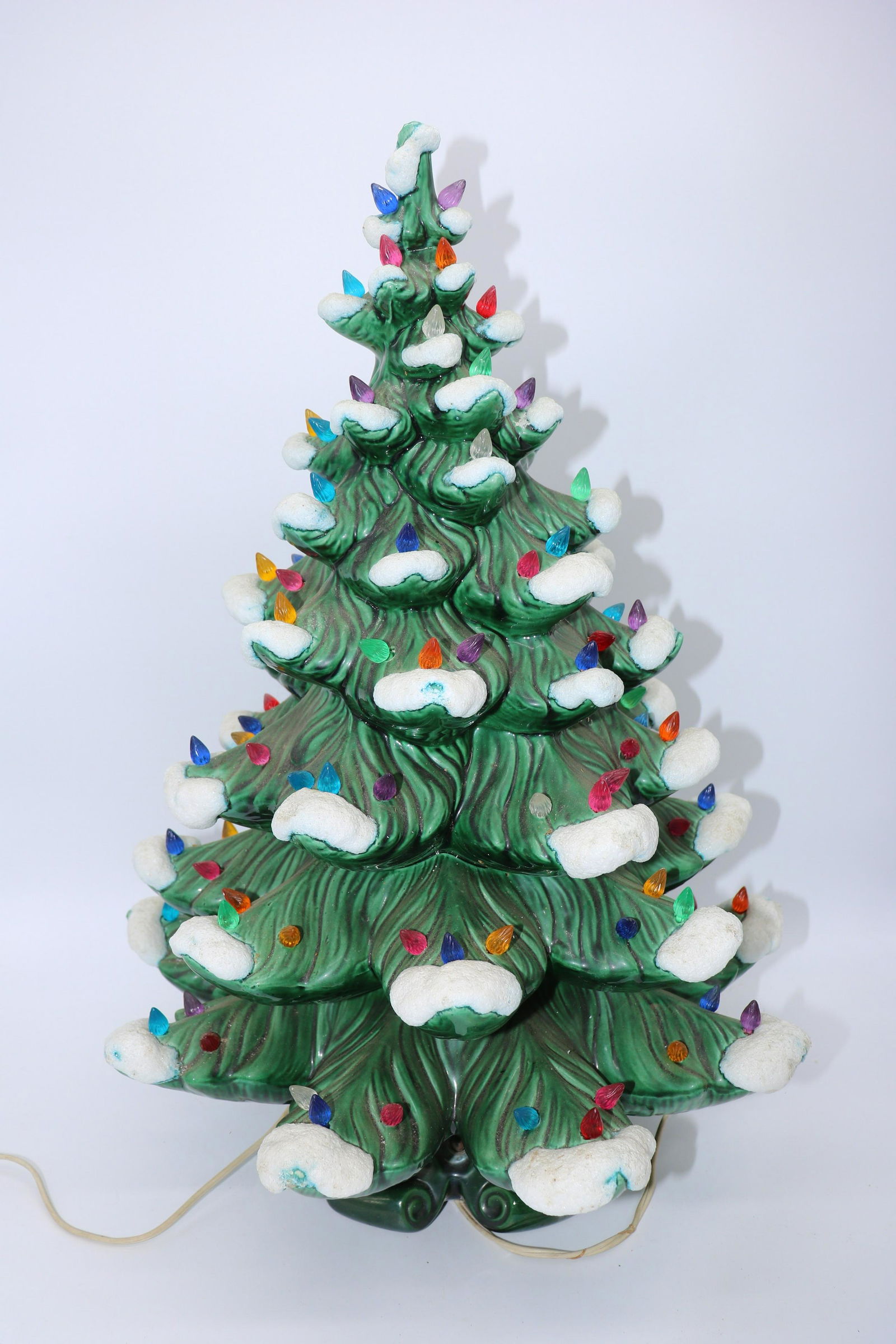 Large Vintage Lighted Ceramic Christmas Tree (1 of 6)