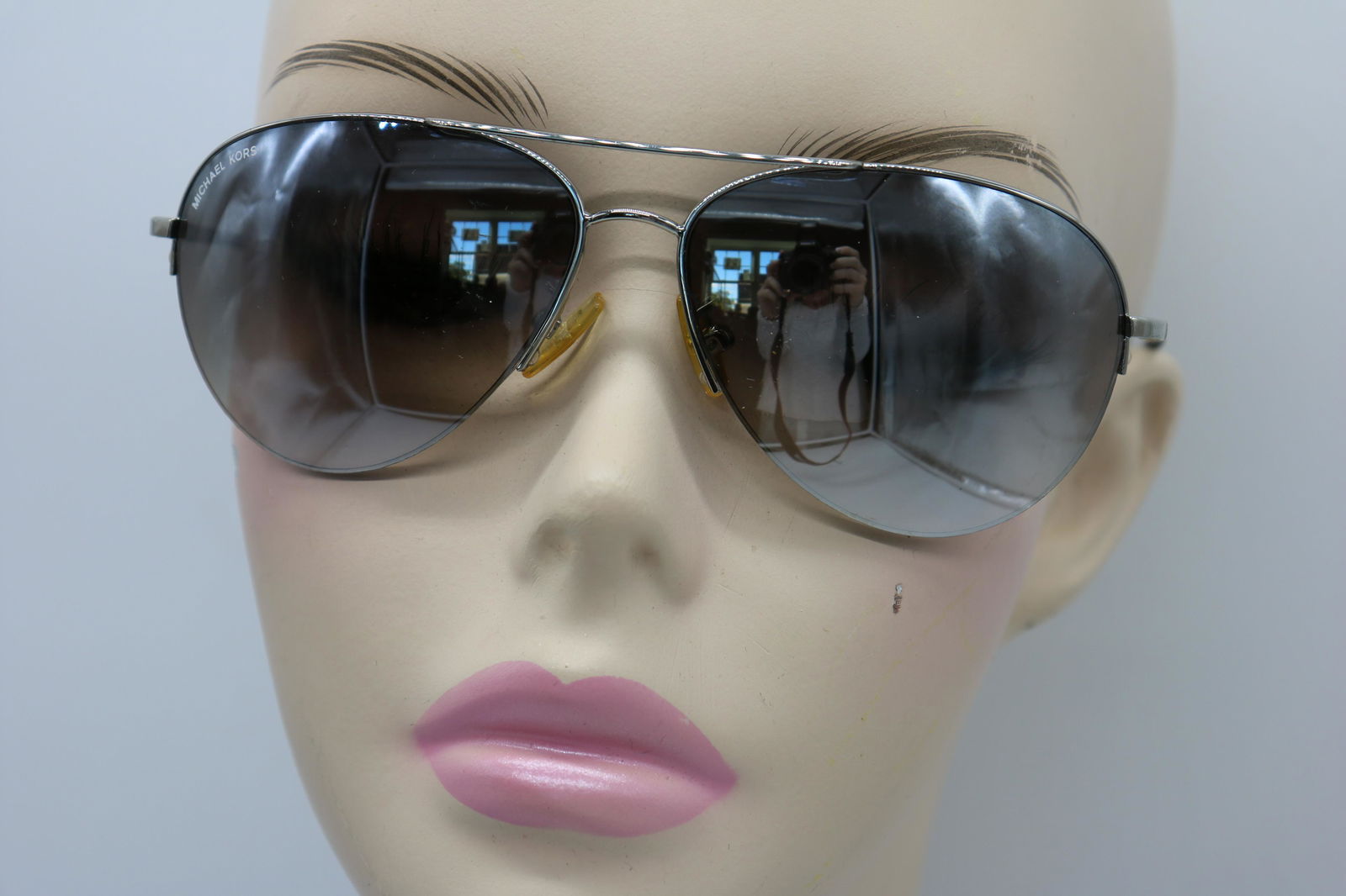 Michael Kors Sunglasses & Case: From Nordstrom, Aviator style, mirrored.