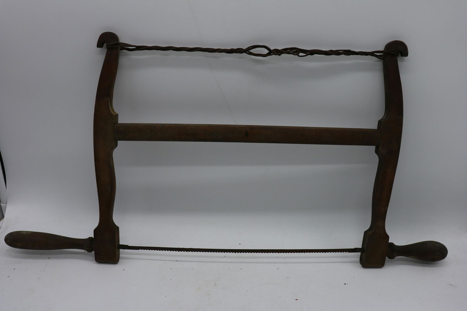 Antique W Johnson, Newark Bow Saw: great condition, approx. 26 1/2 x 13 inches