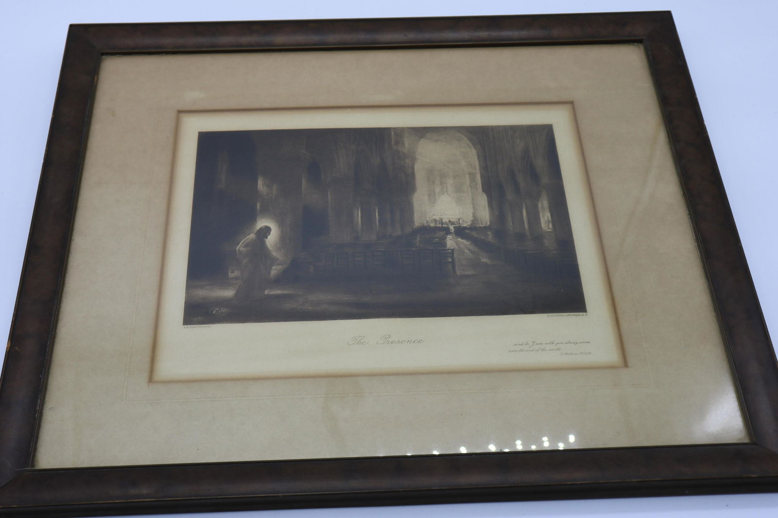 A E Borthwick Antique Engraving, "The Presence" (1 of 8)