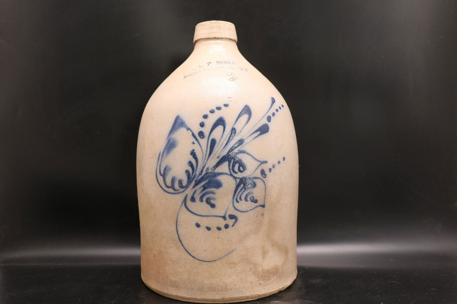 E & L P Norton, Bennington VT, Colbalt Painted 2 Gal (1 of 15)