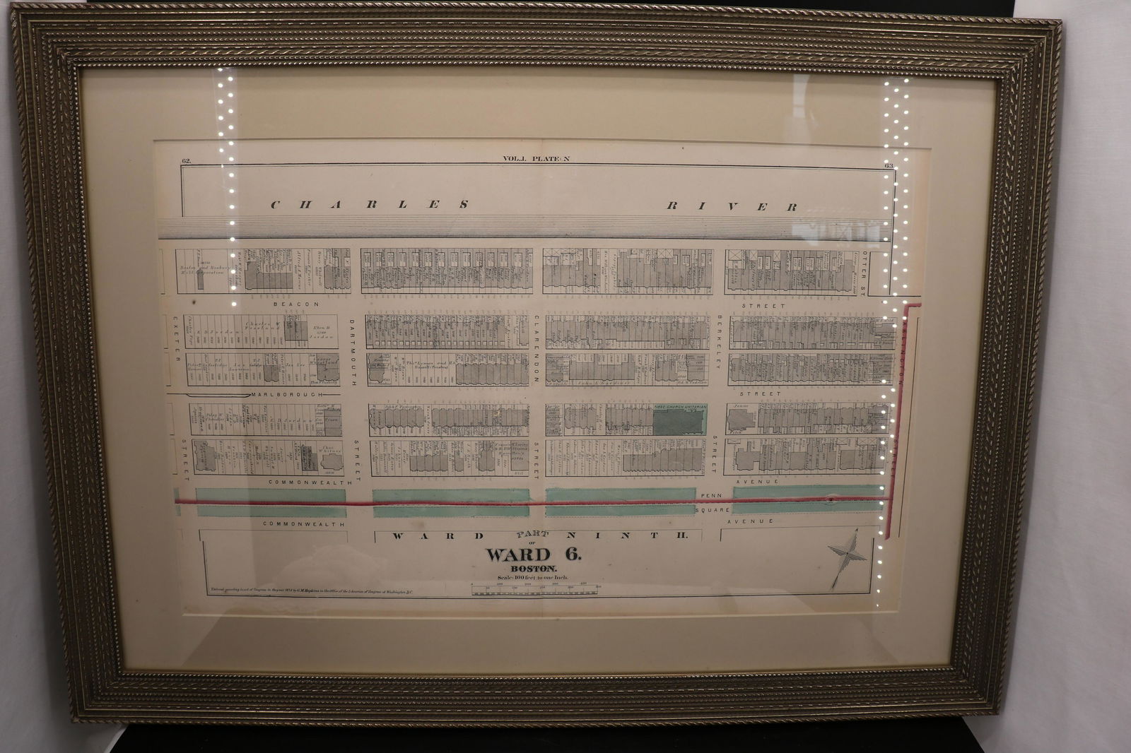 1874 Map of Boston, part of ward 6, Vol. 1 Plate: N (1 of 8)