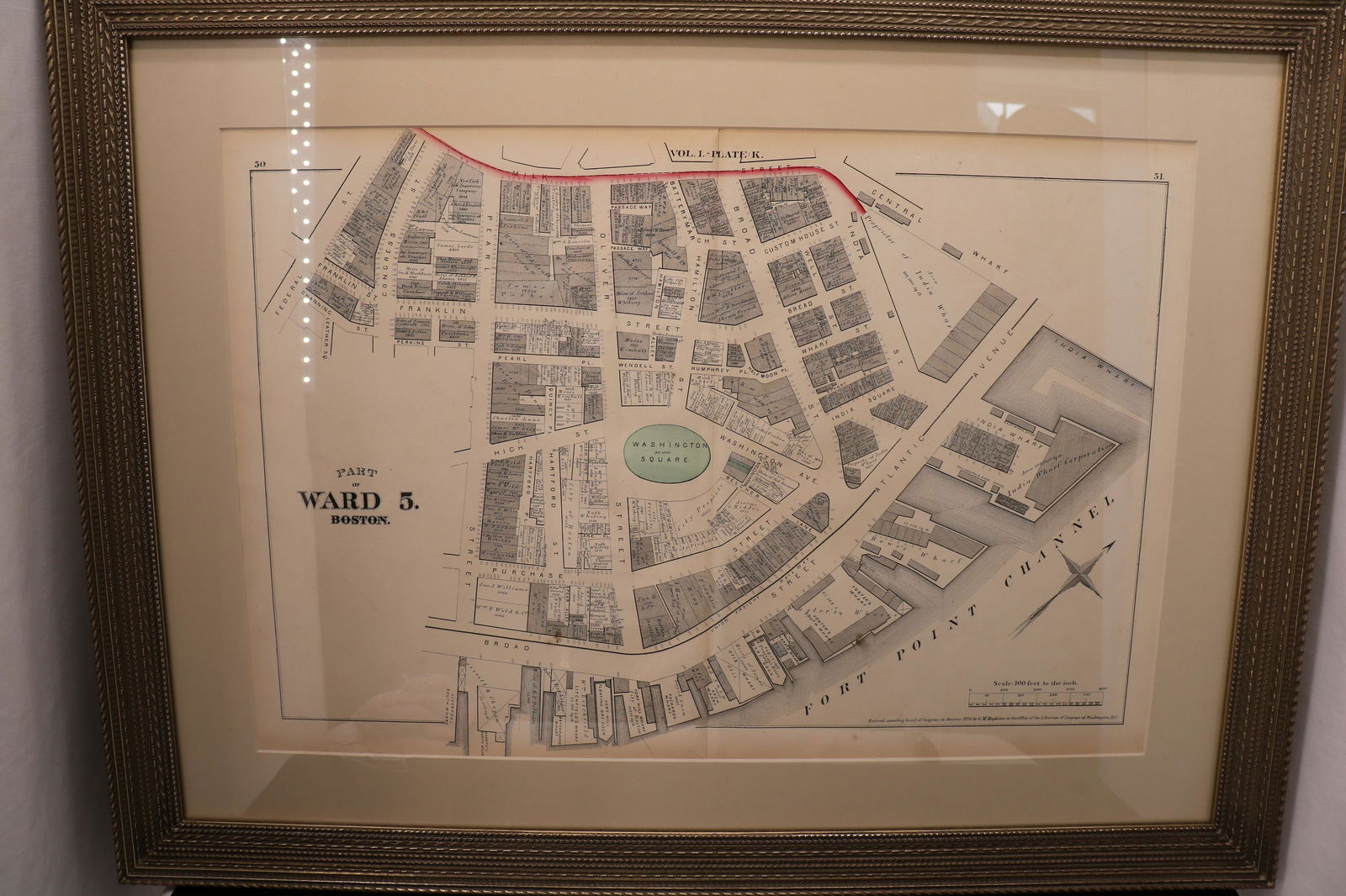 1874 Map of Boston, part of ward 5, Vol. 1 Plate: K (1 of 6)