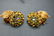 Vintage Floral Brooch & Earring set, Enamel & Crystal - 2