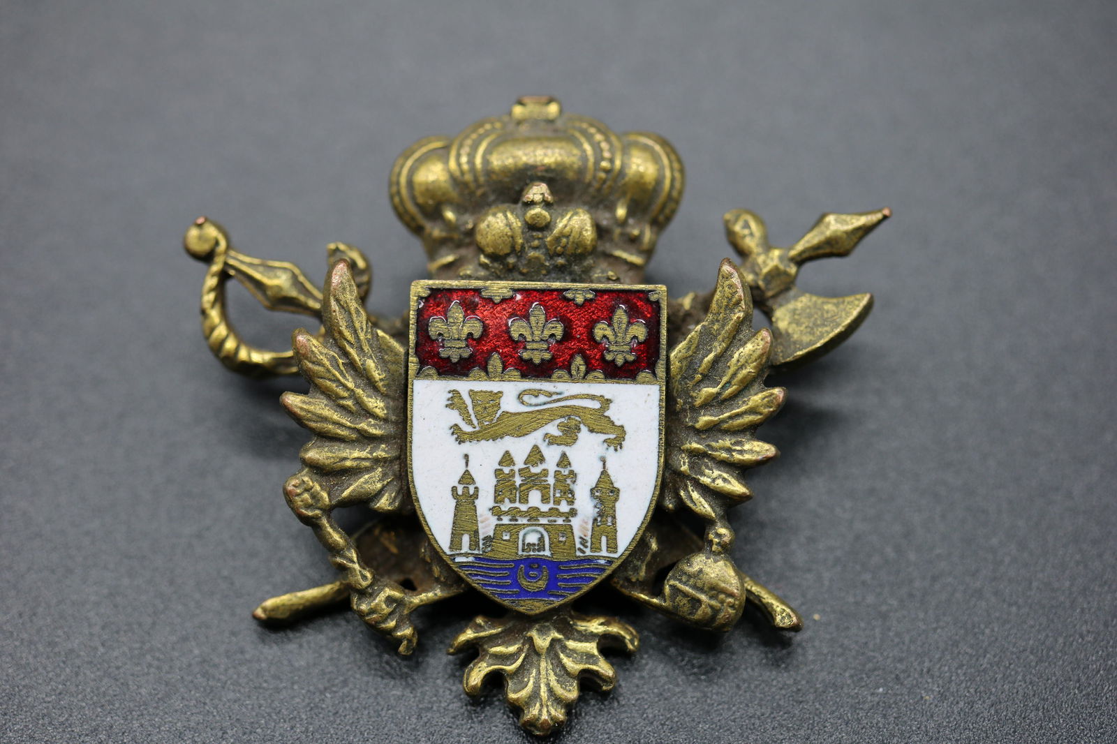 Vintage Signed Coro Brooch, Crest & Arms (1 of 5)