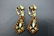 Vintage Copper Color & Clear Rhinestone Brooch & - 2