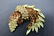 Vintage Copper Color & Clear Rhinestone Brooch & - 4