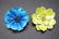 Lot of 2 Vintage 3-D Enamel Flower Brooches