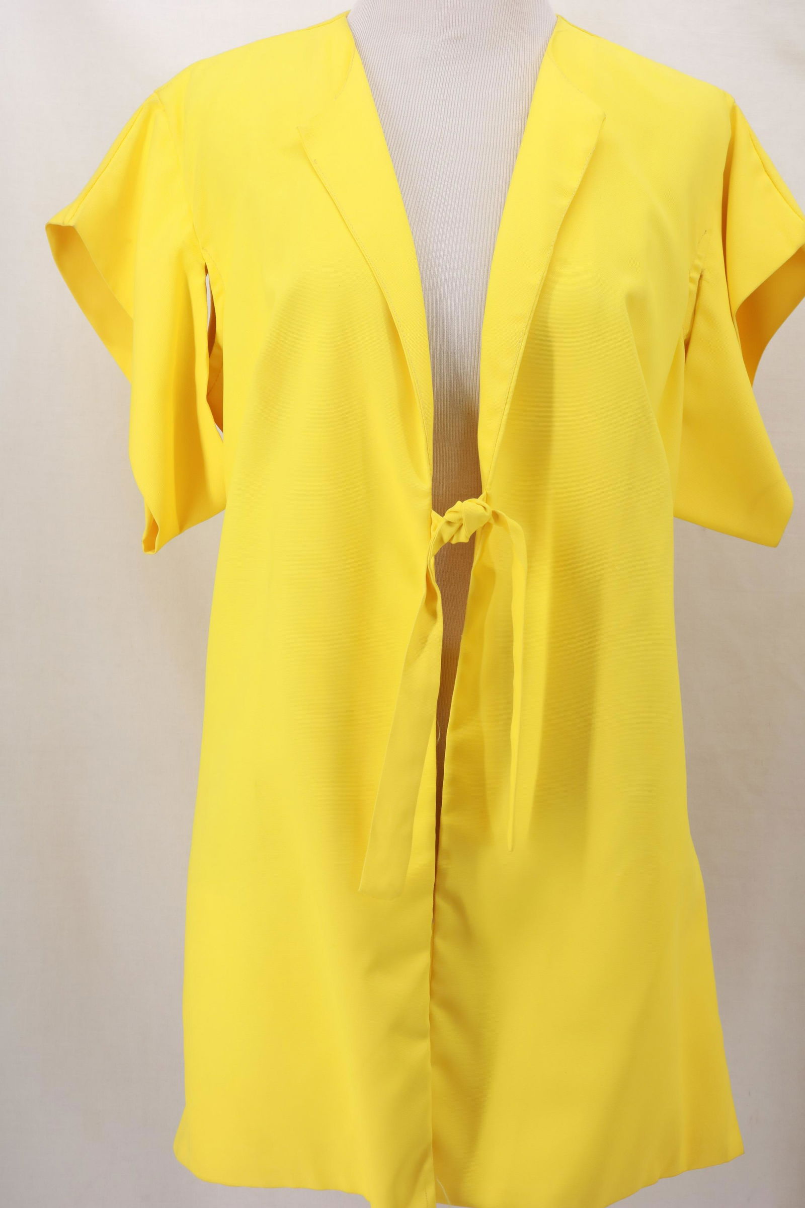Vintage 1960's Lemon Yellow Tie Front Jacket by LINNEX (1 of 17)