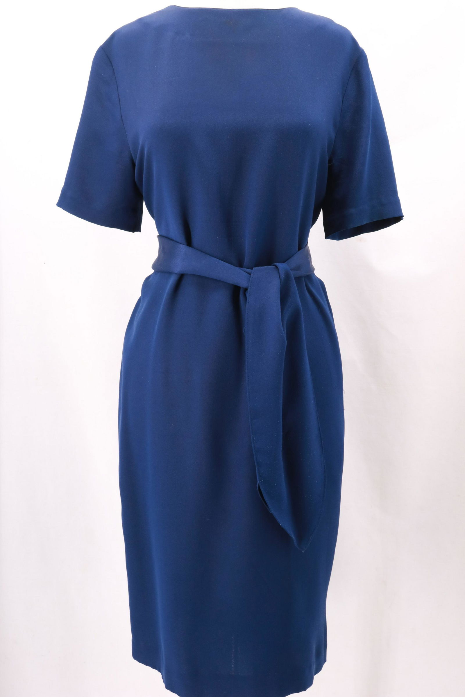 Vintage Brooks Brothers Navy Blue Silk Dress with (1 of 5)