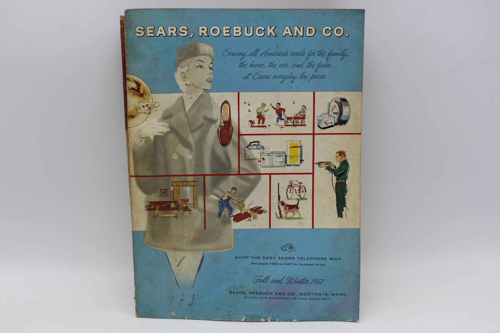 Vintage 1957 Sears, Roebuck & Co. Fall Winter Catalog: color and black and white, great advertising photo's