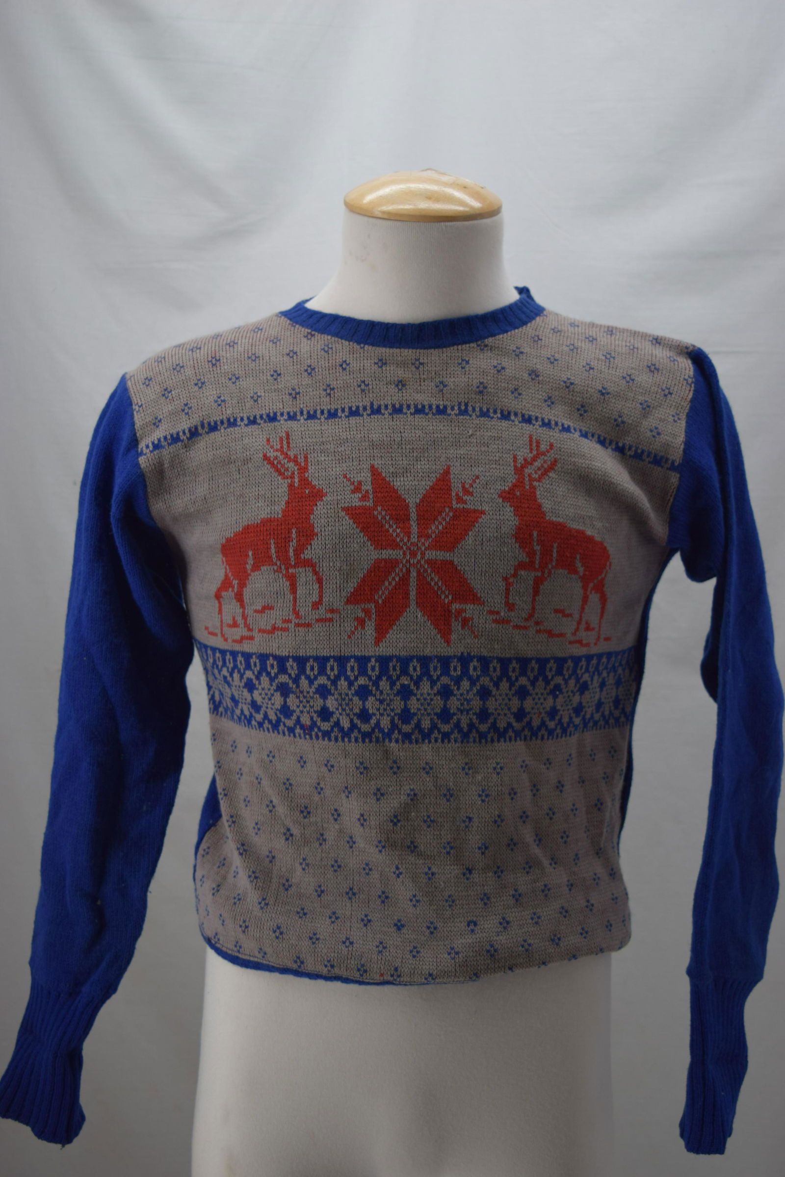 1940'S MEN'S WOOL REINDEER SWEATER (1 of 6)