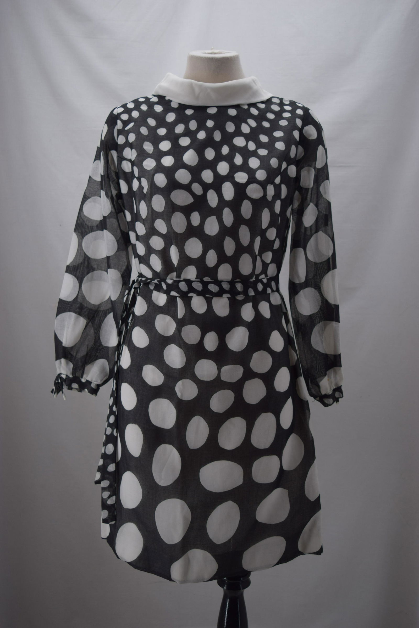 Vintage 1960's Sheer Cotton Dress with Dots (1 of 5)
